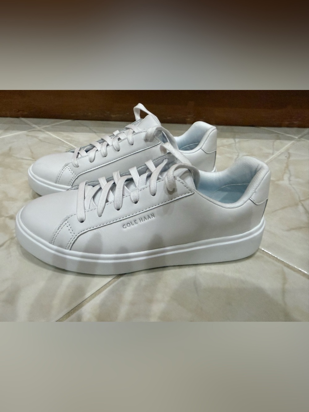 Cole Haan White Low-Top Leather Sneakers